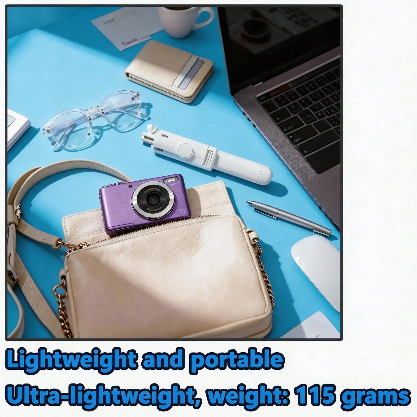 1pc White Cute Selfie Stick - Wireless Remote Control And Built-In Tripod, Remote Control, Phone Holder And Built-In Tripod(1PC)