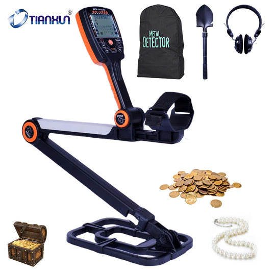 TX-630 Foldable Metal Detector Professional Waterproof Adjustable Folding Metal Detectors High Accuracy Lightweight Collapsible