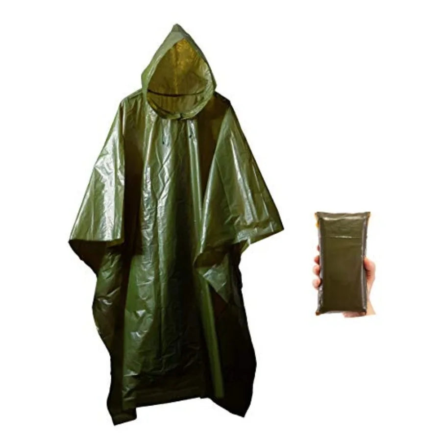 Lightweight Rain Gear Poncho Emergency Survival Cover Shelter Norwegian Military Style