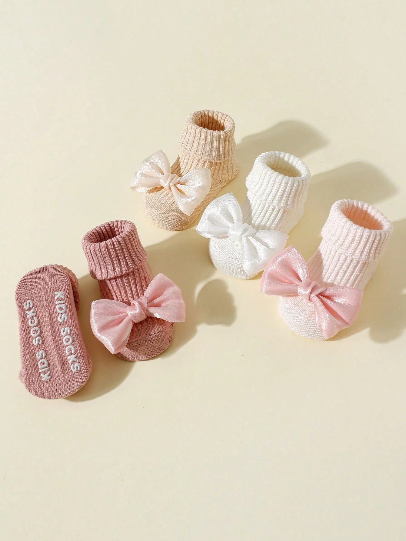 4 Pairs Toddler Socks with Bows, Soft Cotton Cute Ankle Socks for Infants Girls, Fashion Anty-Slip Newborn Baby Socks 0-24 Months newborn baby girl socks baby accesories