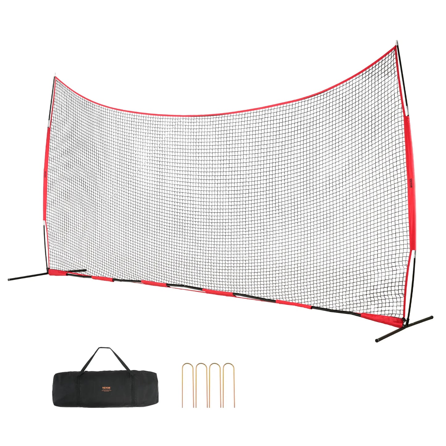 SucceBuy Barricade Backstop NetBall Sport Barrier Netting Portable Practice Equipment with Carry Bag Protect Screen for Training