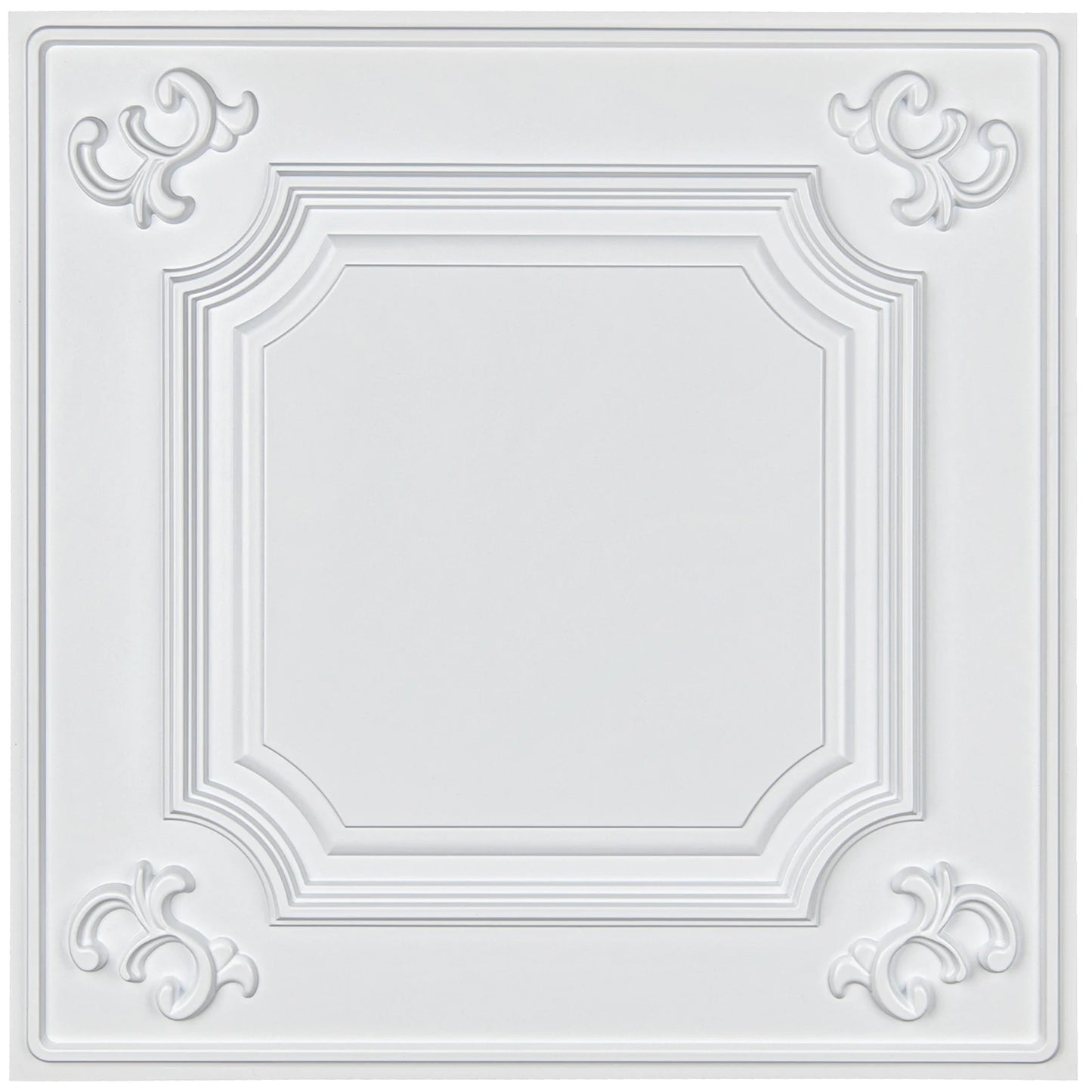 Art3d Drop Ceiling Tiles 24x24 in White (12-Pack, 48 Sq.ft), Wainscoting Panels Glue Up 2x2