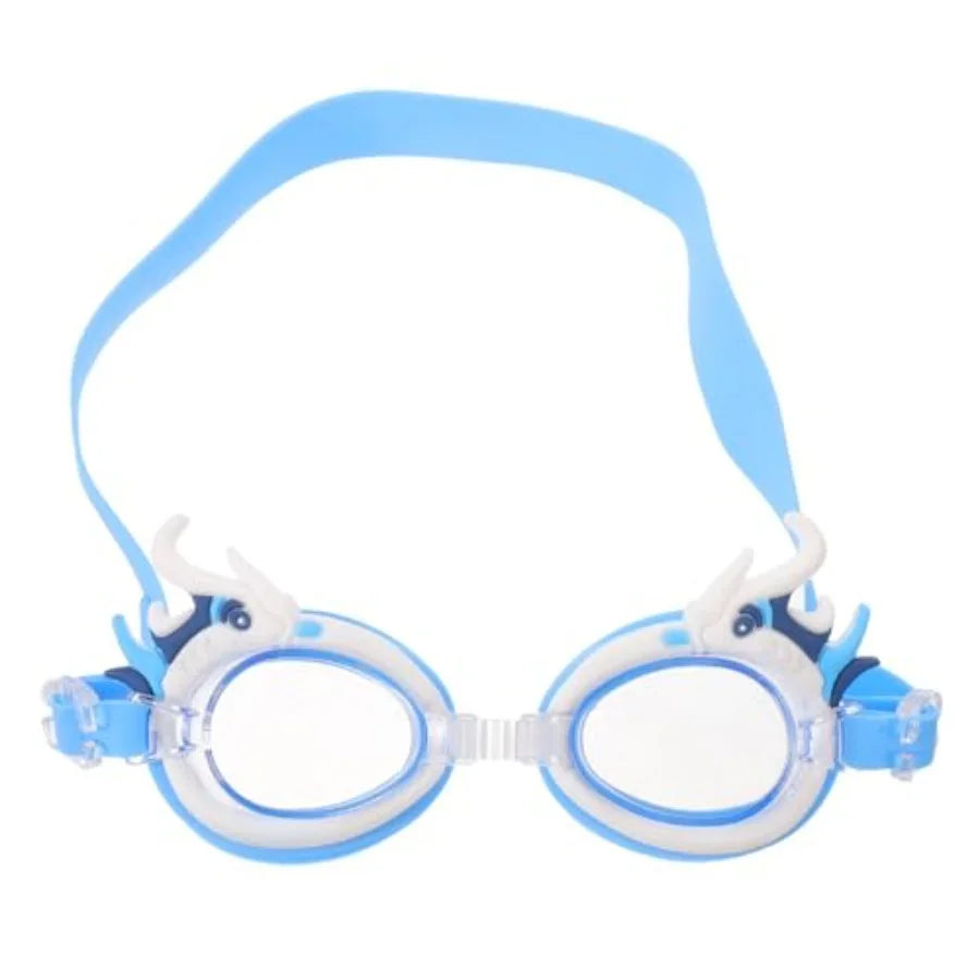 Swim Goggles, Anti-fog Vision Swimming Goggles for Boys And Girls, Leak-proof Soft Silicone Water with Cartoon Dragon Design, A