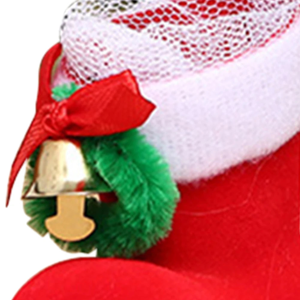 Christmas Red Candy Gift Bag Creative Sugar Storage Boots Mini Festival Theme Home Decoration Supplies