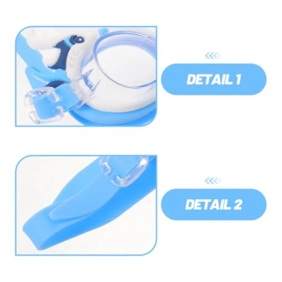 Swim Goggles, Anti-fog Vision Swimming Goggles for Boys And Girls, Leak-proof Soft Silicone Water with Cartoon Dragon Design, A