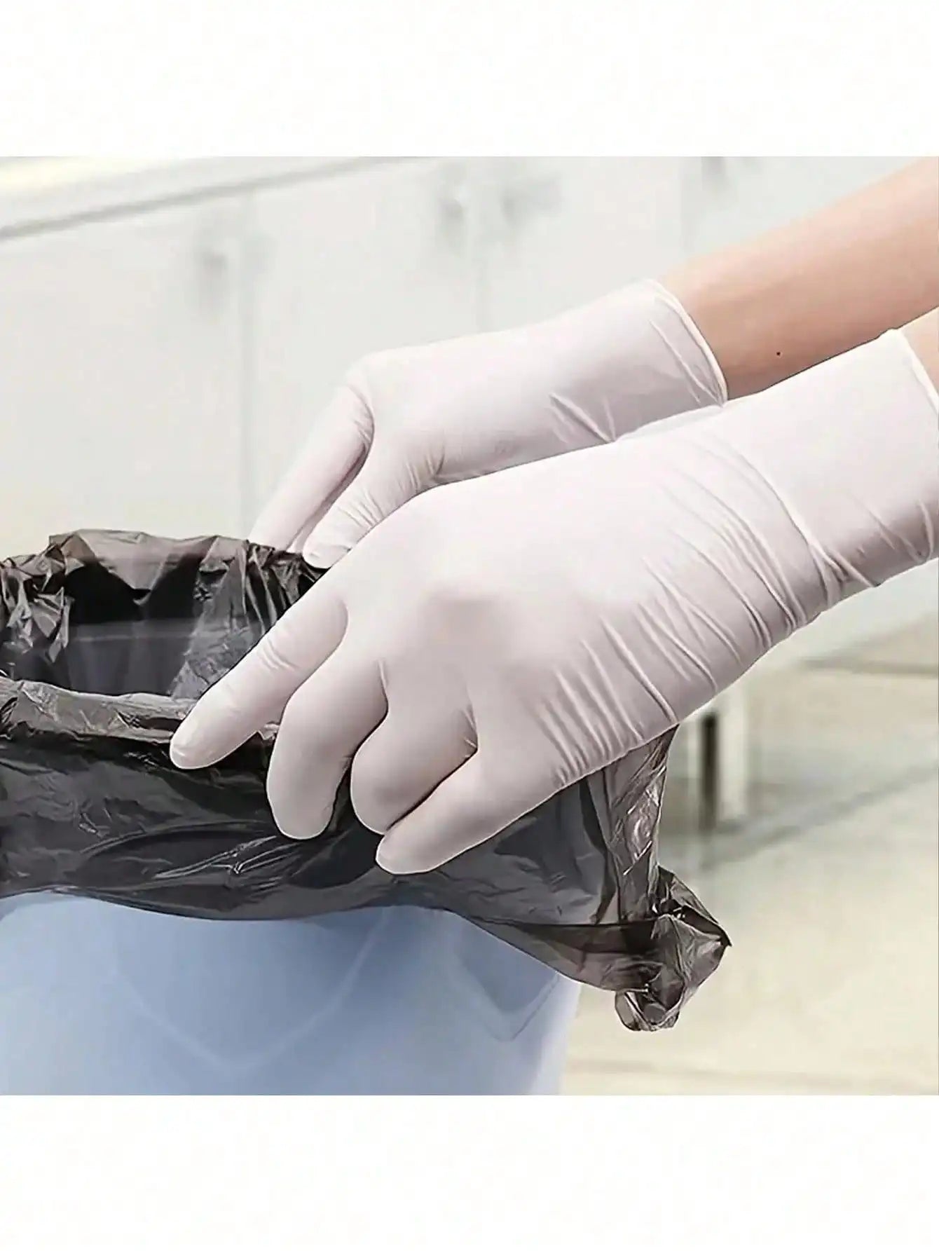100pcs/Pack Disposable Nitrile Gloves, Available In Pink, White, Black, Blue, Latex-Free, Waterproof Cleaning Gloves, Suitable For Household, Kitchen, BBQ Cleaning, Hair Dyeing, Manufacturing And Other Home Tools, Kitchen, Ba