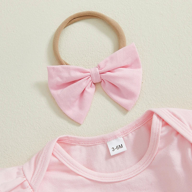 St Patrick s Day Toddler Girl Green Shamrock Print Long Sleeve Romper Ruffle Shorts Headband 3-Piece Outfit Set