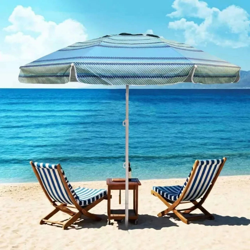6ft Wind Resistant UV50 Beach Umbrella with Sand Anchor Carry Bag Portable Sun Shade for Outdoor Patio Pool Garden