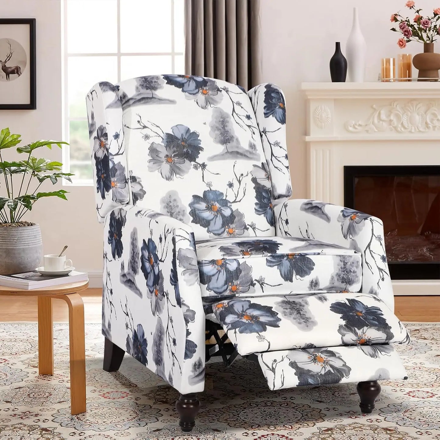 Massage Heat Wingback Recliner Push Back Armchair Living Room Bedroom Home Theater Beige,Customized