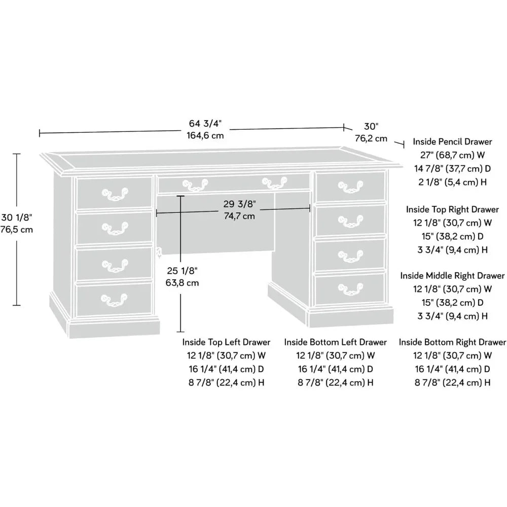 Heritage Hill Executive Desk, Classic Cherry Finish