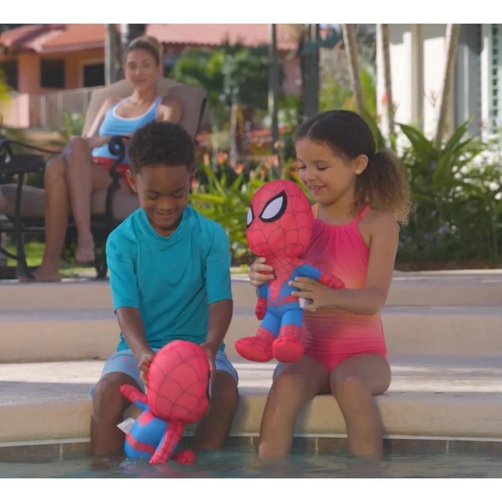 WAHU Aqua Pals Marvel Spider-Man Plush Water Toy for Kids Ages 2+ with AquaDry™ Technology, Washable Plush Doll Toy for Pool and