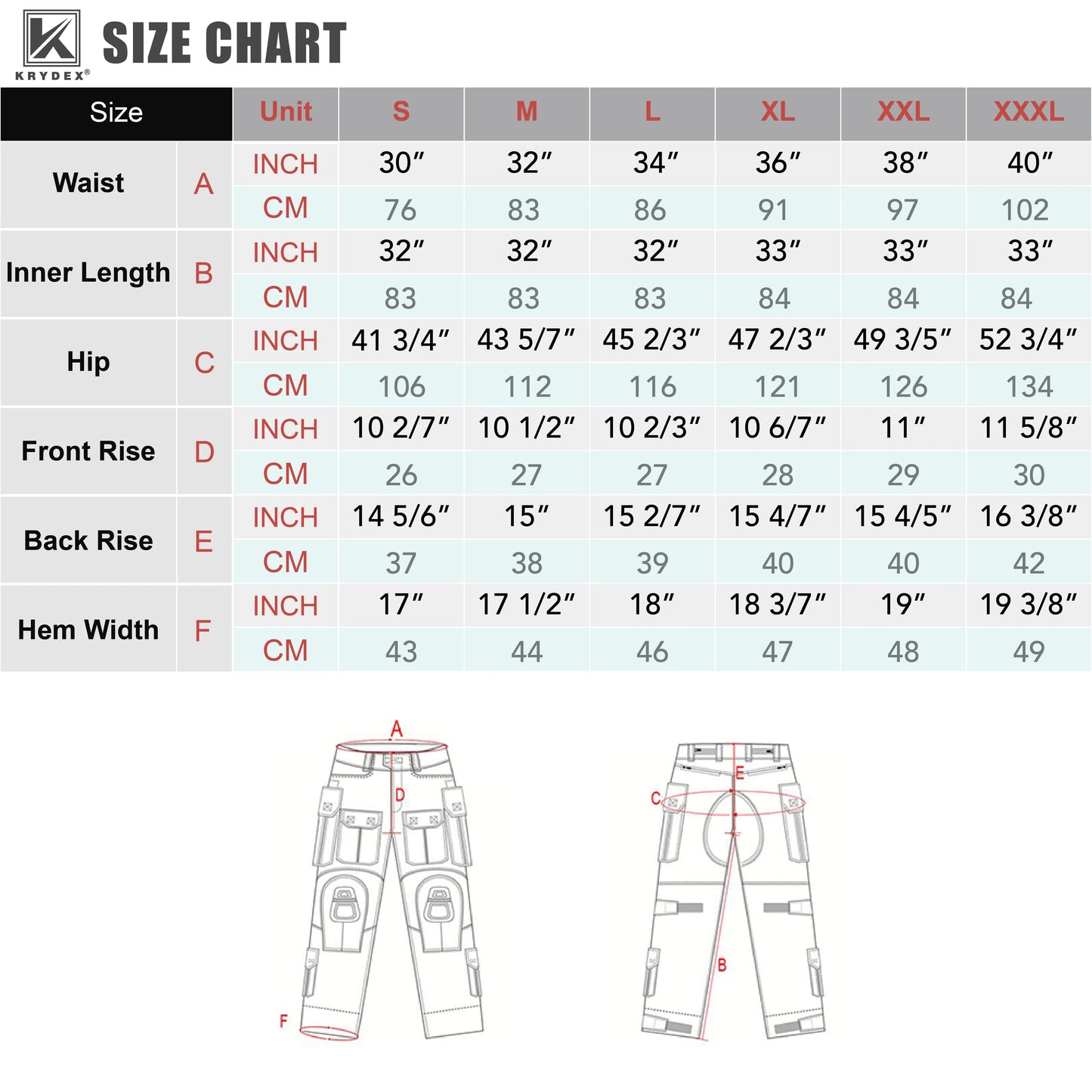KRYDEX Camouflage Tactical Combat Pants Tactical Combat Trousers Knee Pads Outdoor Hunting Uniform Gear