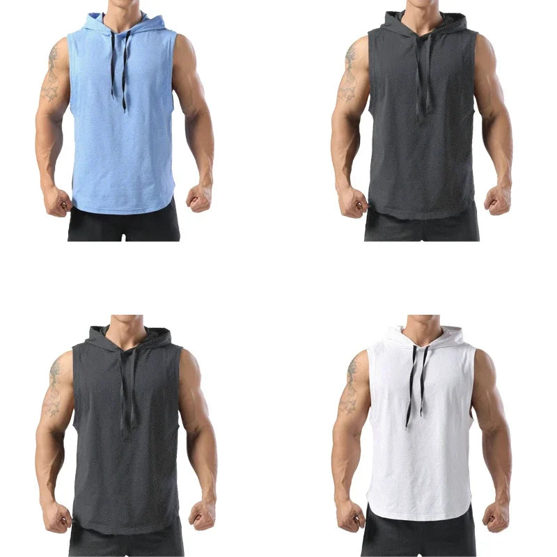 Summer Men Gym Tank Top Quick Dry Sleeveless Shirt Basketball Running Vest Casual t-Shirts Fitness Bodybuilding Top Man Clothes