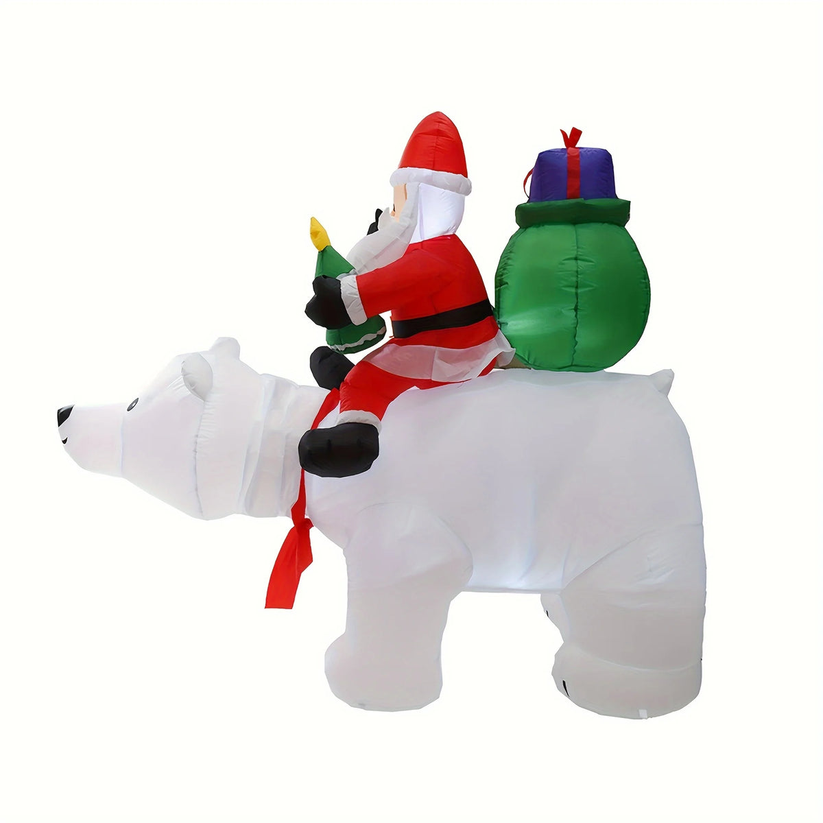 Huge Christmas Inflatables Santa Clause Riding Bear with Shaking Head 6.56ft Outdoor Decorations Inflatable Toy Mold Blow up Garden Yard Yard Decor with LED Lights for Xmas Holiday Christmas Eve Party Indoor White Winter