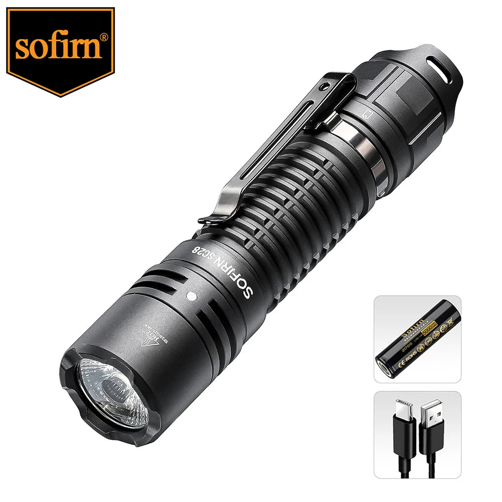 Sofirn SC28 2800Lm Powerful 21700 Rechargeable XHP50B HD LED Type-C Flashlight Protable Torch EDC Flash Light IPX8 for Camping