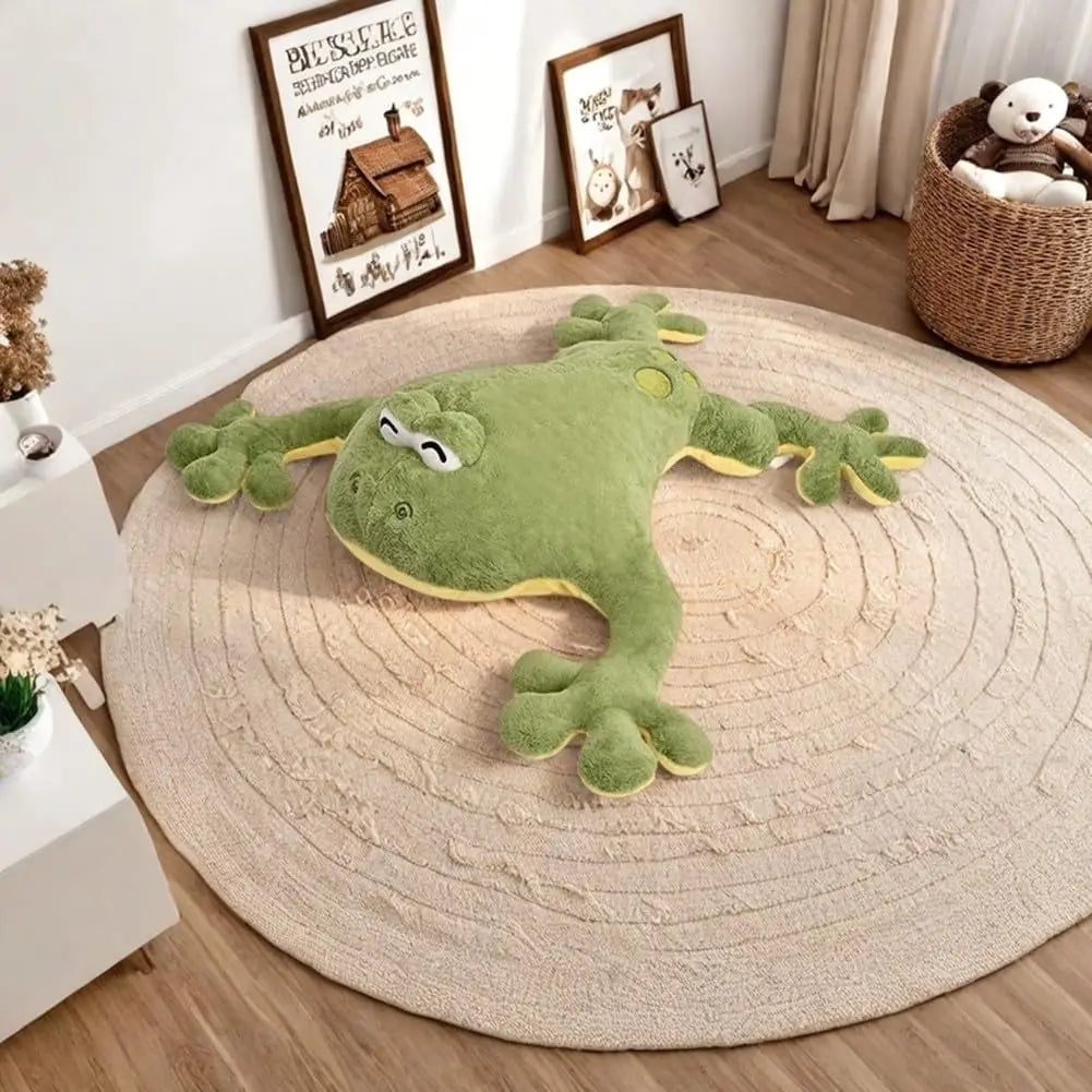 Large Green Frog Plush Toy, 31.5in Hugging Pillow for Kids