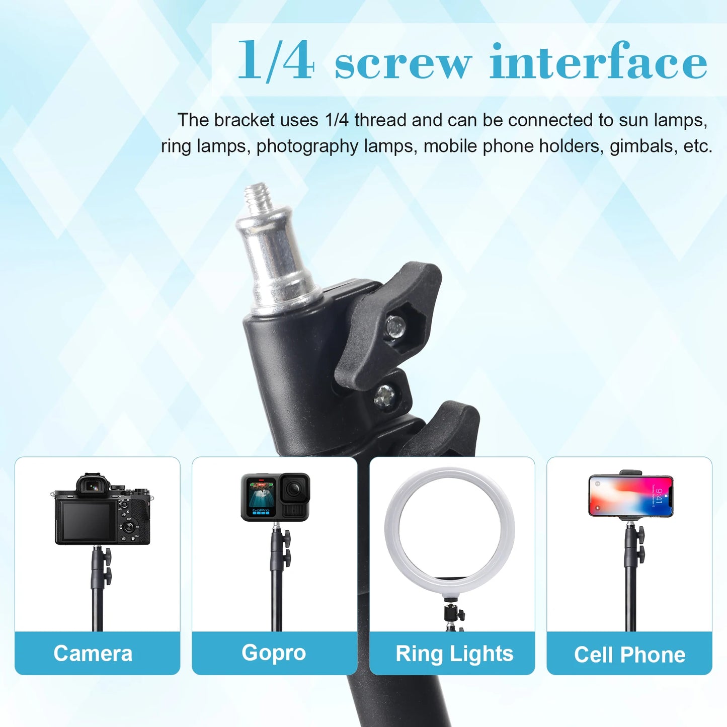 10" Ring Light with Handle & 160cm Tripod Stand - 3 Color LED Modes, Wired Control, 360° Adjustable Phone Holder