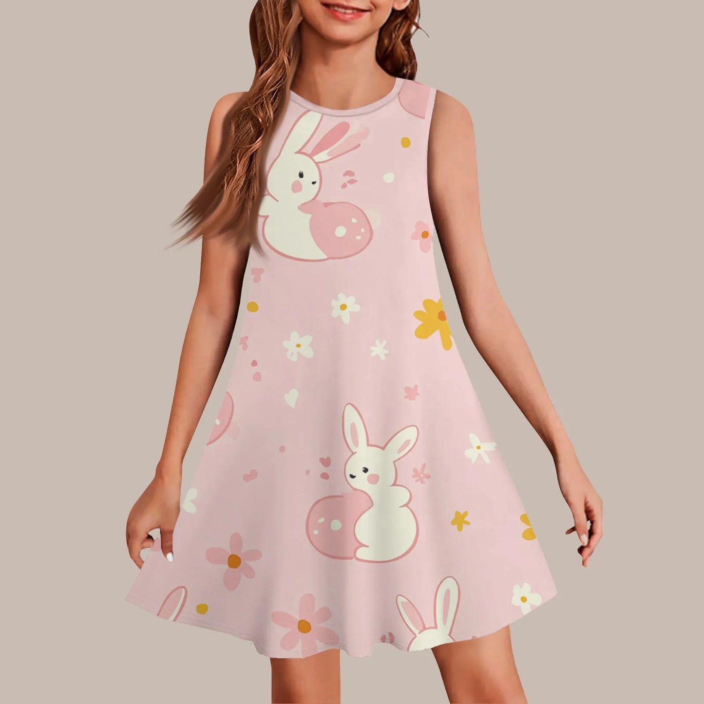 2025 Summer Girls Gift Short Sleeve Dress Original Cute Stitch Kids Skirt Fashion Performance Clothes Child Casual Wear