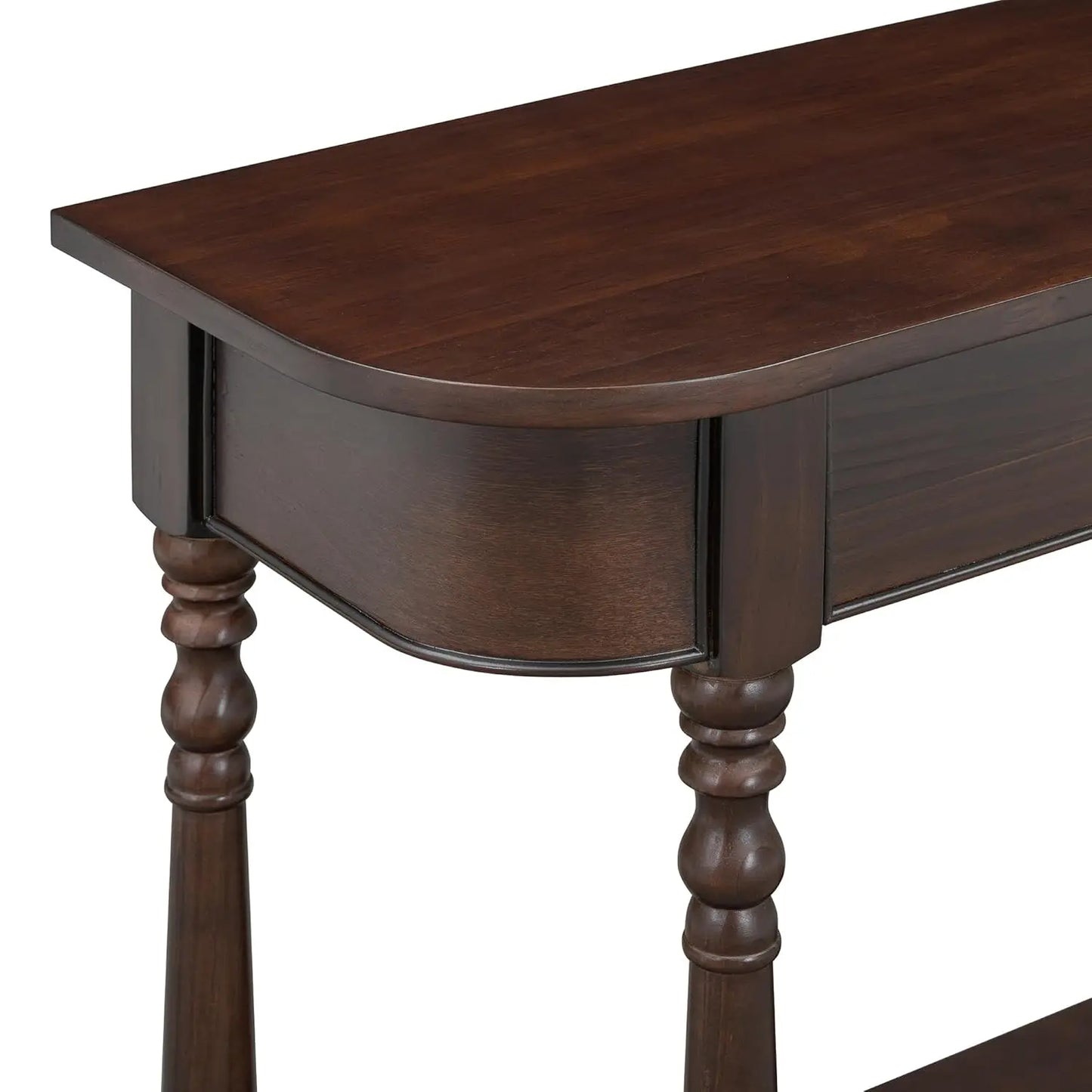 Small Curved Console Table 36-Inch Retro Farmhouse Entryway Sofa Table with Drawer & Storage Shelf for Entry, Customized