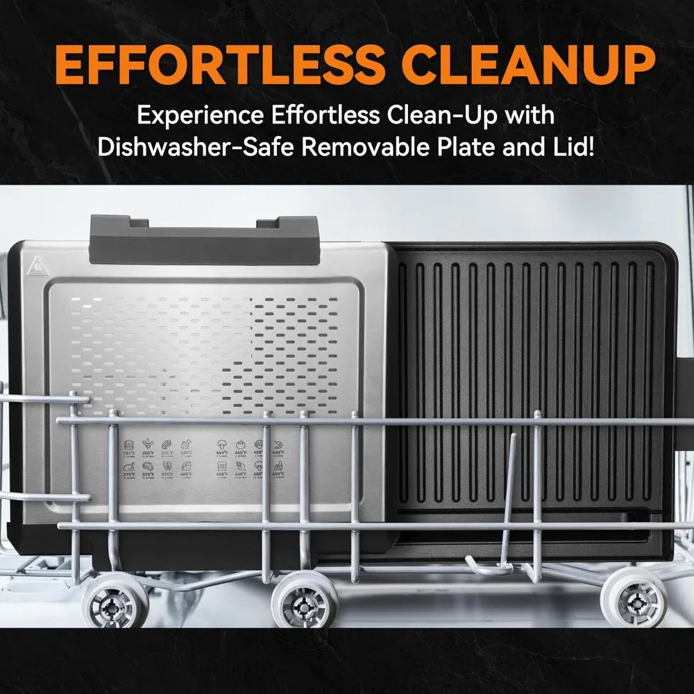 Smokeless Indoor Electric Grill with Removable Plates Portable BBQ Cooking Gifts Recipes
