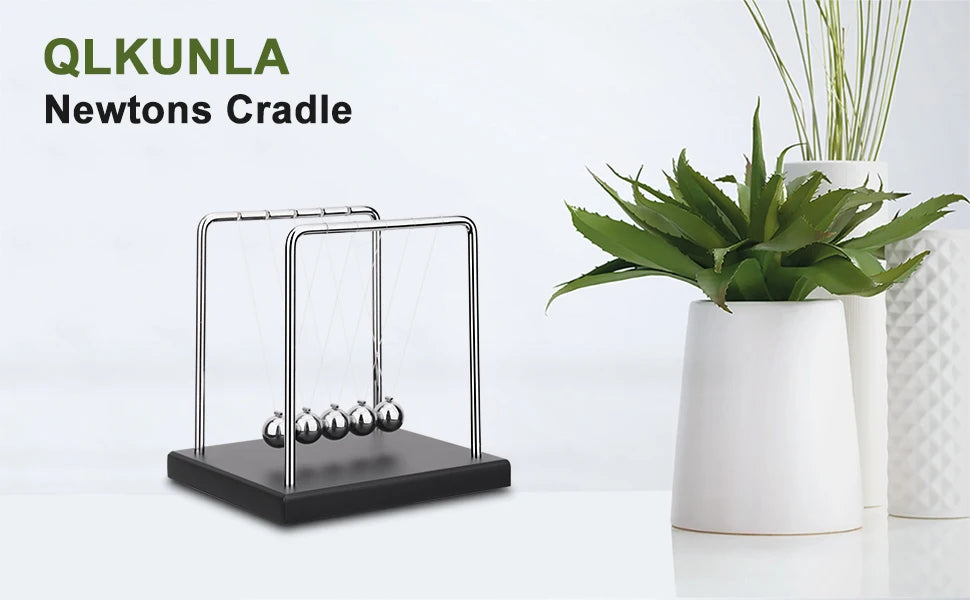 Nuvelle Store QLKUNLA Newtons Cradle Balance Balls Science Physics Gadget Desktop Decoration Kinetic Motion Toy for Home and Office