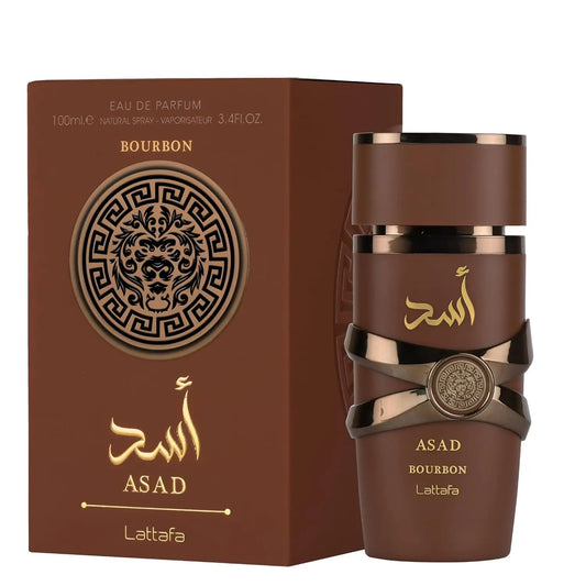Lattafa Asad Bourbon EDP Perfume 100 ML 	Long Lasting  Fresh, Spicy, Fruity, Vanilla, Amber Wood Newest Release New in Box