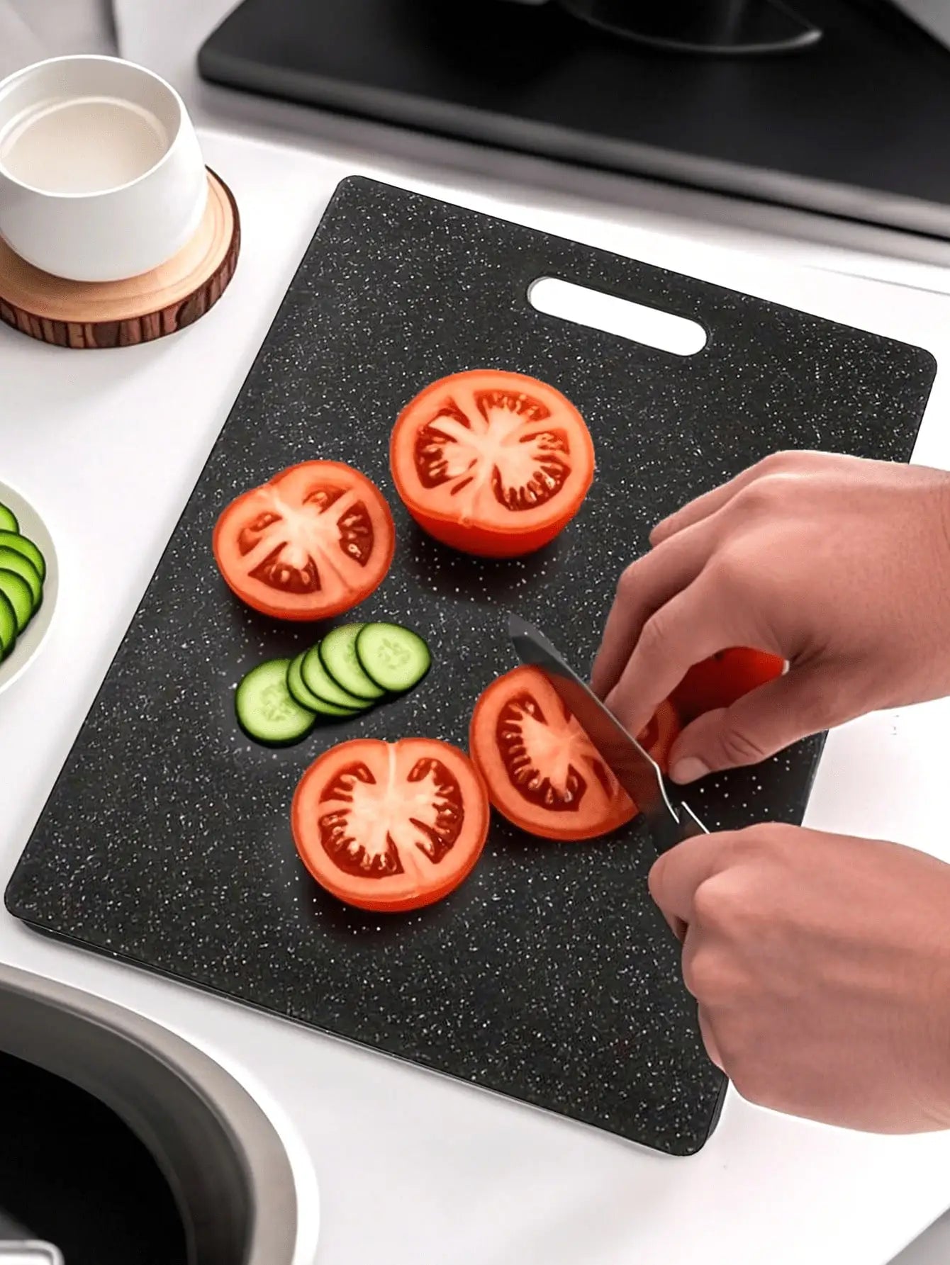 1/3PCS Marble Cutting Board Set, Household Fruit Cutting Board, Children's Food Cutting Board, Raw And Cooked Separation Cutting Board, Kitchen Food Cutting Board