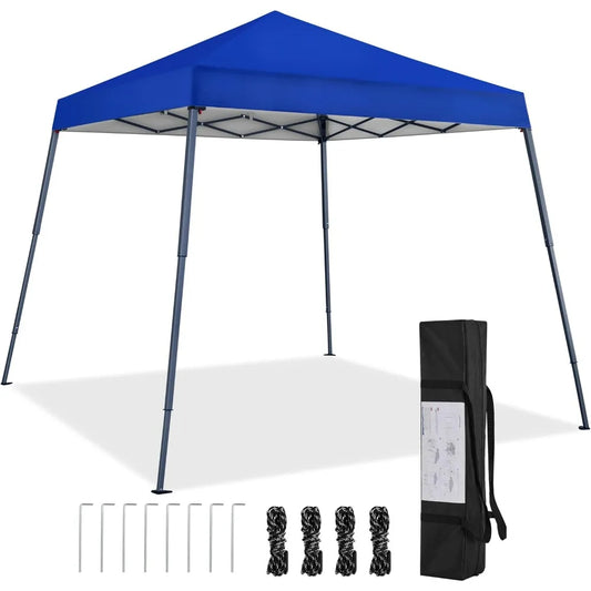 Pop Up Canopy, 10x10 Slant Leg Easy Outdoor Canopy Tent, Folding Portable Instant Shelter Tent with Backpack