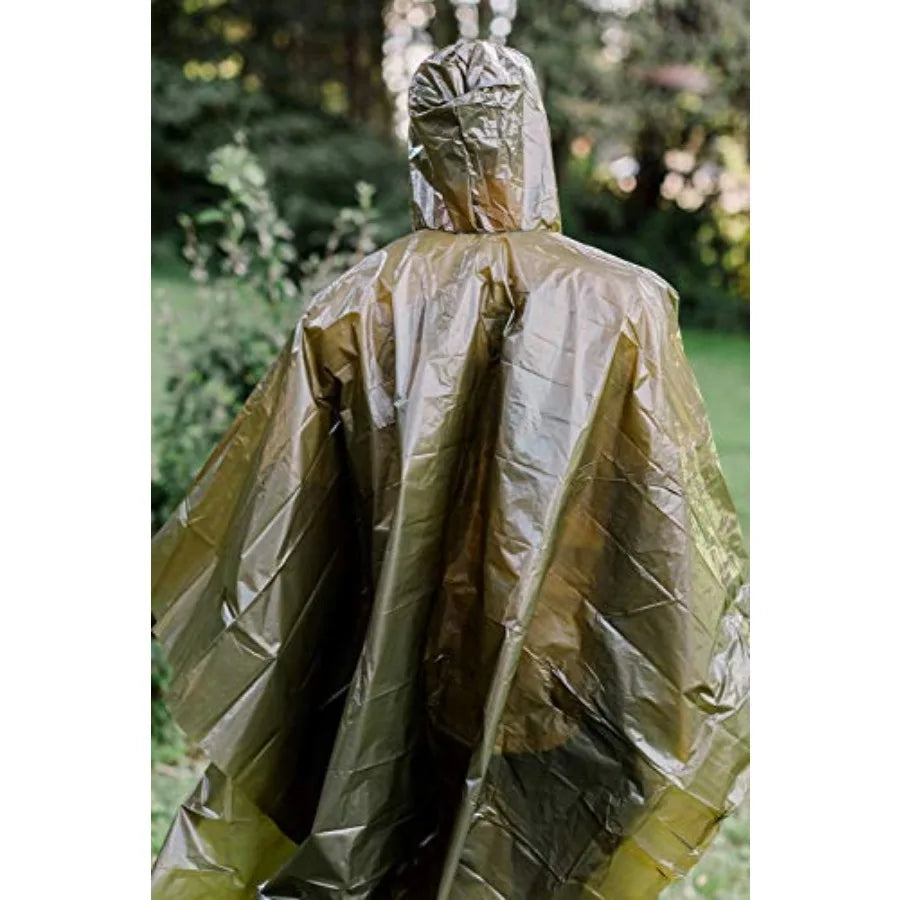 Lightweight Rain Gear Poncho Emergency Survival Cover Shelter Norwegian Military Style