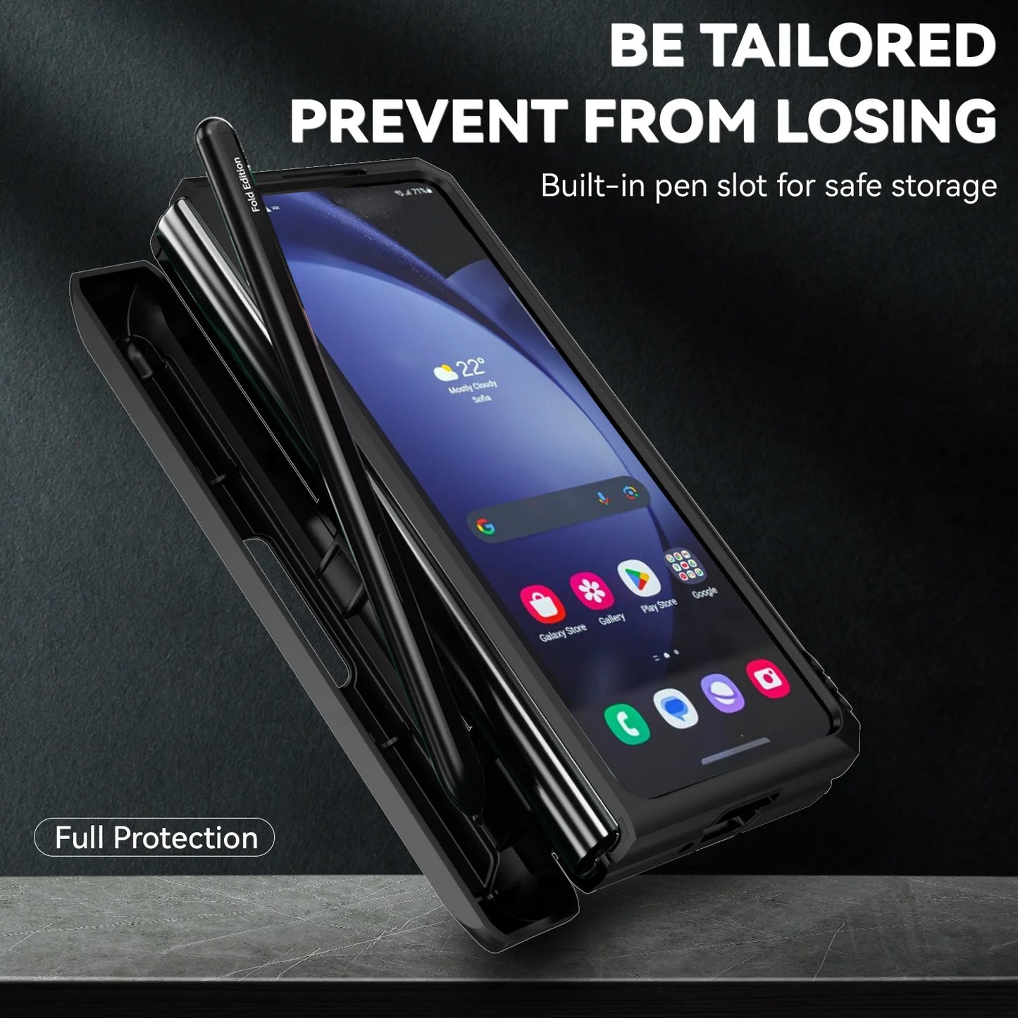 For Samsung Galaxy Z Fold 6 5 4 Phone Cases with Slide Lens Protective Cover Shockproof Camera Protector Case for Z Fold 6 5 4