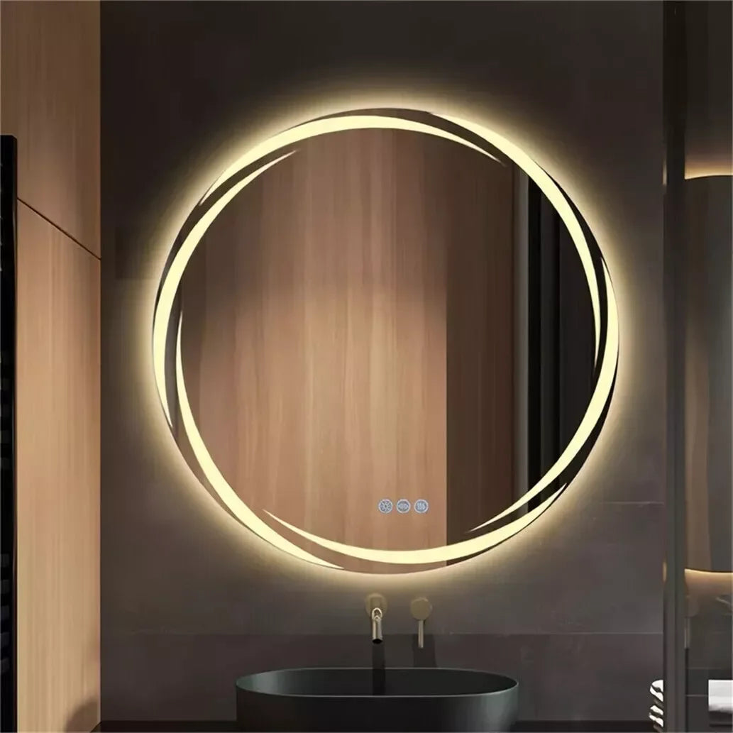 LUVODI 80CM LED Backlit Bathroom Mirror with Defogger and Touch Sensor