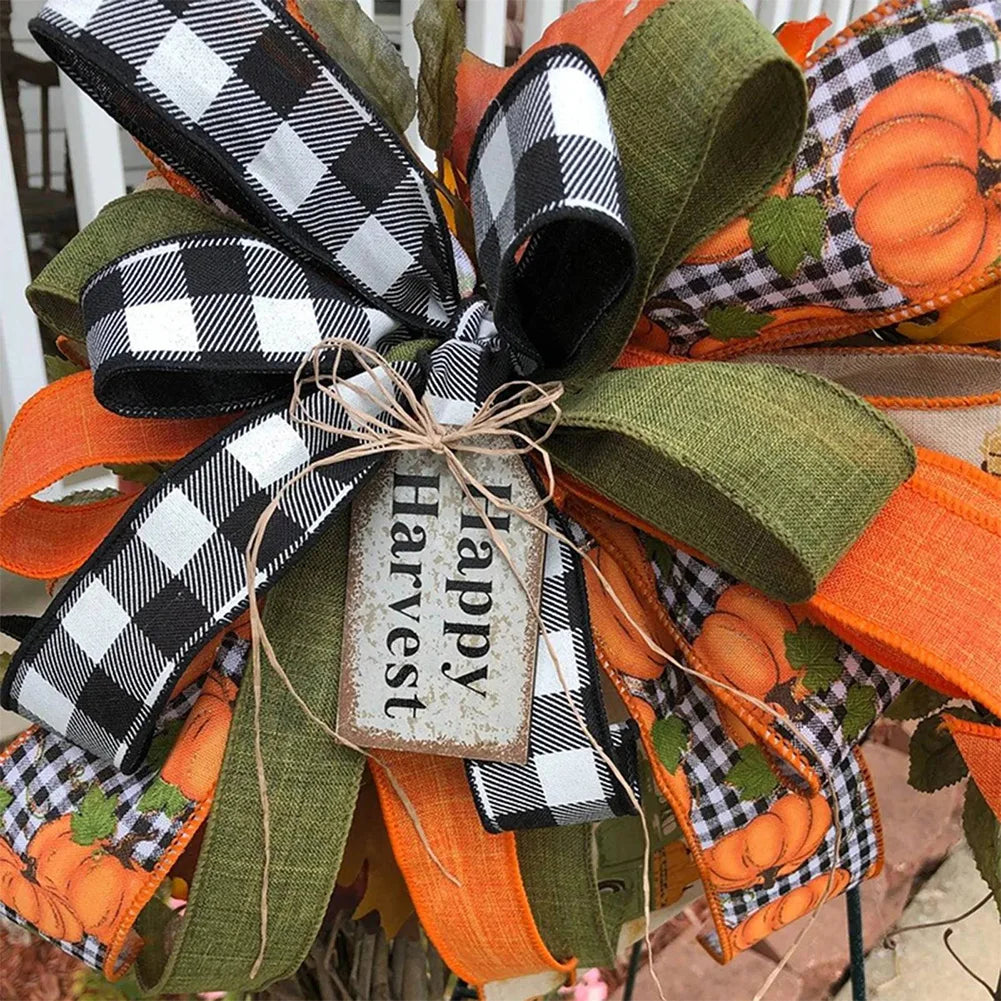 Fall Wreath Farmhouse Pumpkin Cart Wreath Halloween Pumpkin Truck Wreath Door Wreath for Halloween Thanksgiving Decor