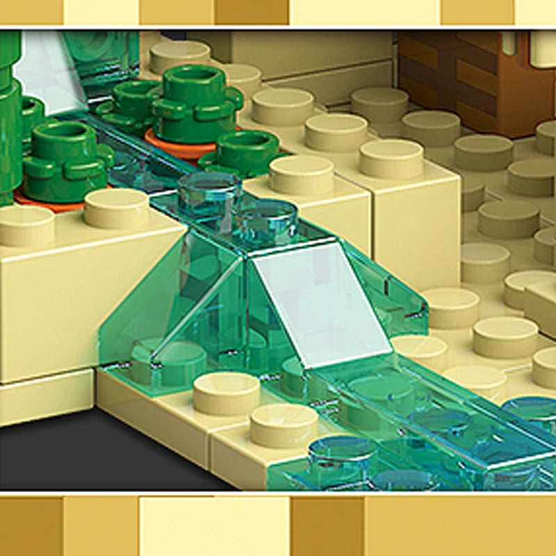 Movie Game MOC My Mini World Series Building Blocks Diamond Weapon Scene with 3 Figuren Educational Toys for Kid Gift