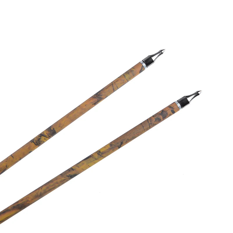 12pcs Archery Arrows 31.5 Inch Spine 500 Mixed Carbon with 4 Inch Turkey Feathers 100 Grain Tips for Compound Recurve Bow Outdoor Hunting