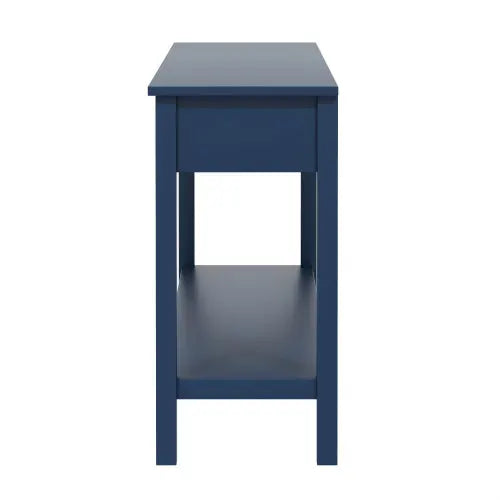 60 Inch Pine Veneer Entryway Console Table with Honeycomb Fronts and 3 Drawers