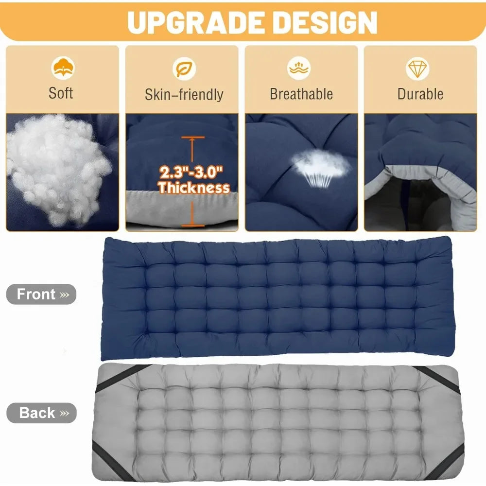Folding Camping Cot with Mattress, 2 Pack Heavy Duty Folding Cot for Adults, Portable Sleeping Cot Bed Adults Outdoor Bedwith