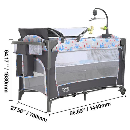 SucceBuy Baby Bassinet 77 pounds Load Capacity Easy to Fold Portable Bassinet Bedside Sleeper with Storage Basket and Wheels