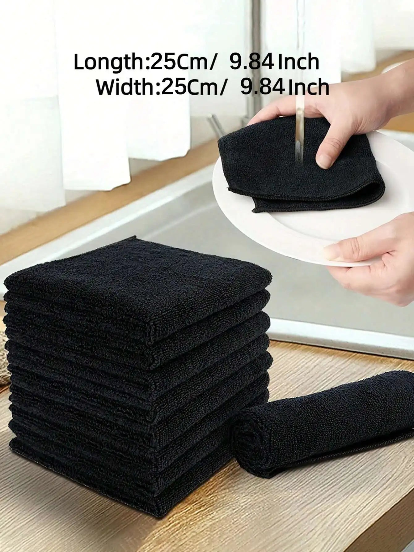 5/10pcs Microfiber Light Gray Kitchen Towel Set, Highly Absorbent, Soft & Easy To Clean, Suitable For Cleaning Glass, Cooking Surfaces, Pots & Pans, Faucets, Appliances, Cars, Kitchen, Bathroom, Home