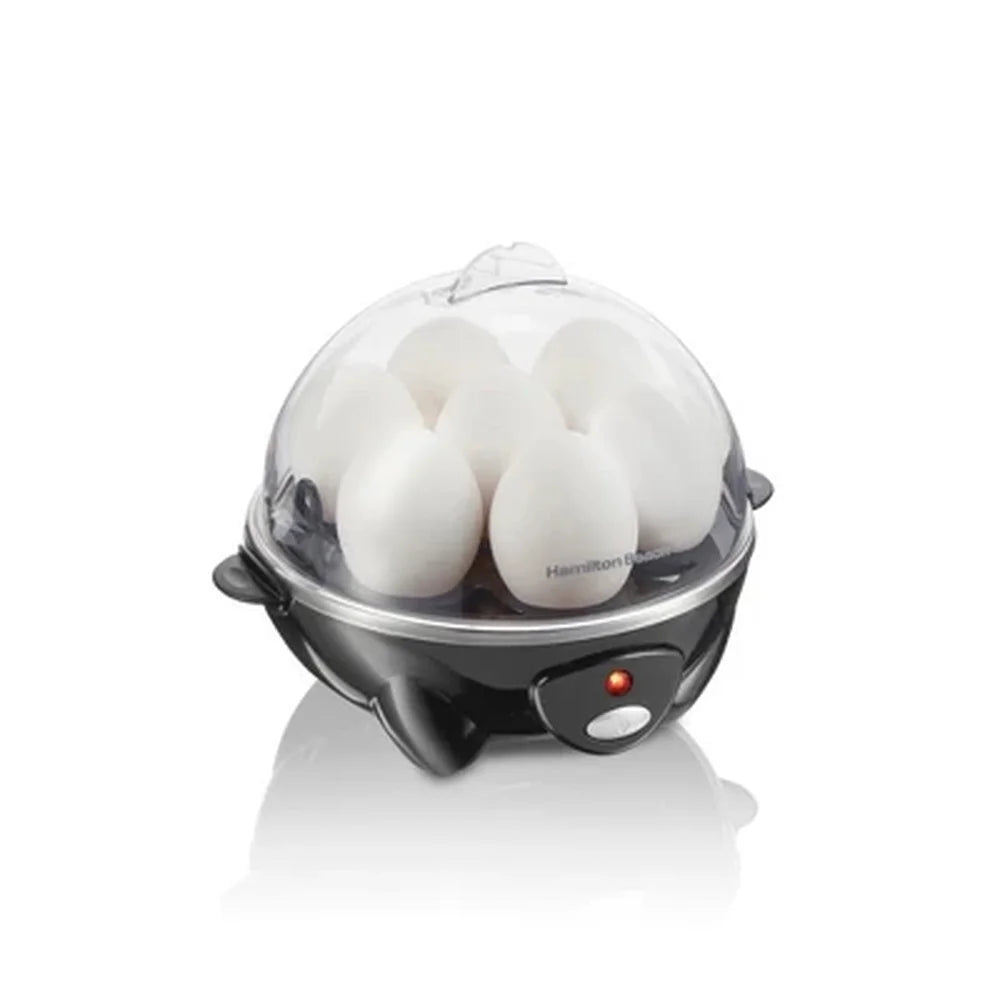 Electric Egg Cooker 7-Egg Boiler Poacher Steamer 300W Omelet Maker One-Touch Cooking Perfect Eggs Fast Breakfast Kitchen