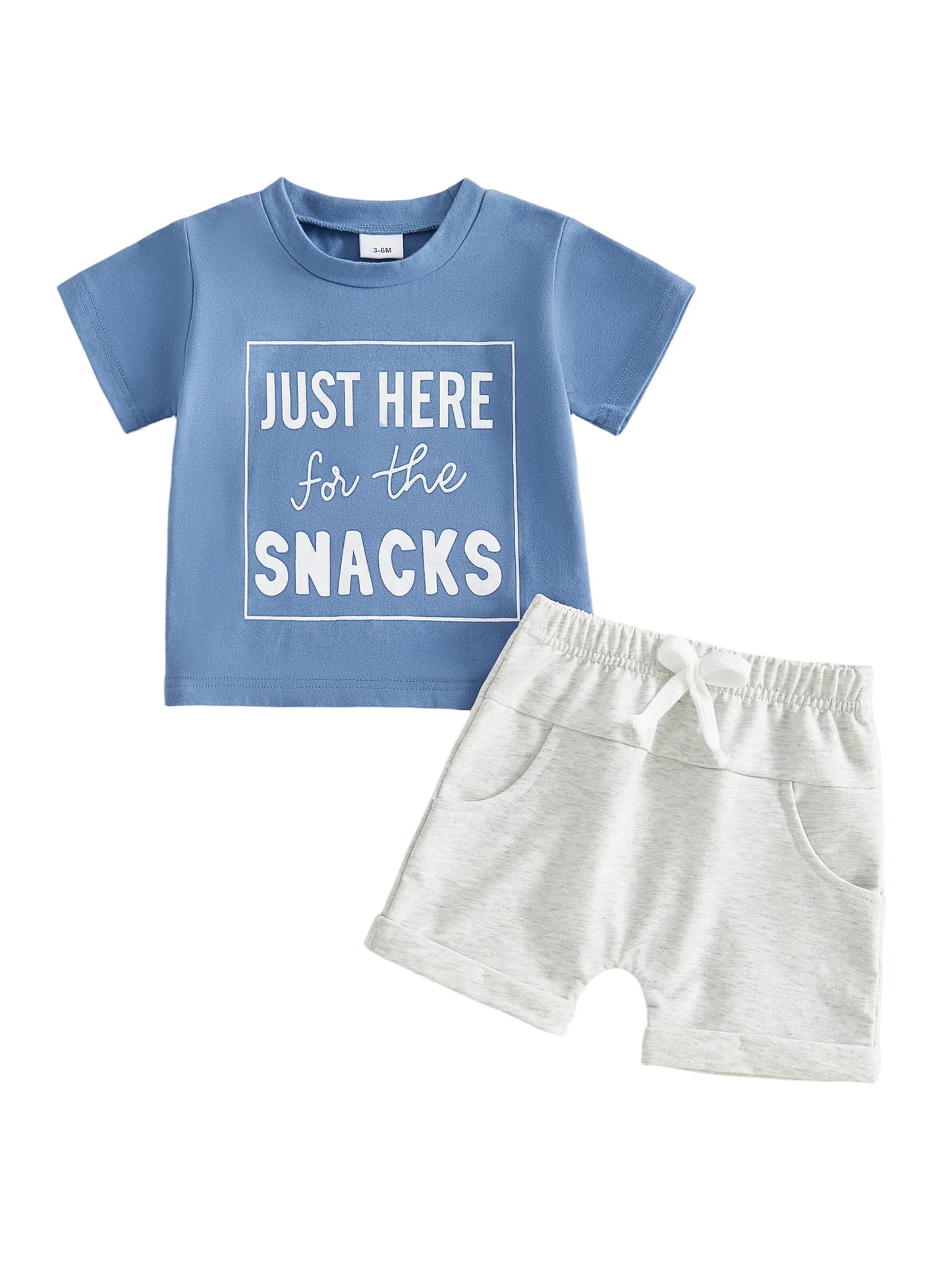 Boys Summer Outfit Set with Short Sleeve O Neck Letter Print Top and Solid Color Shorts for a Stylish Look
