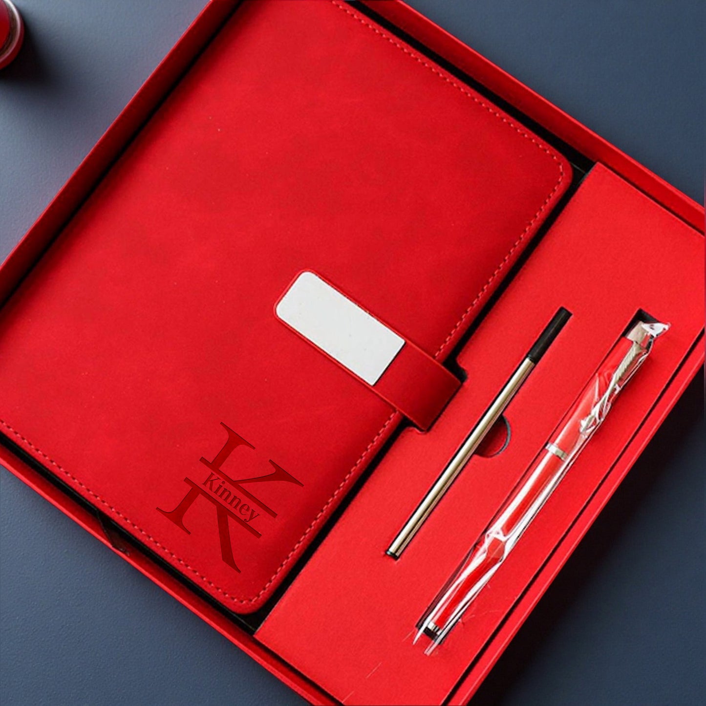 1pc Personalized Notebook Gift Box | A-Z Engraving Available | Practical Stationery Gift for College Students & Office Workers | Easter Basket Stuffers | Easter Gifts