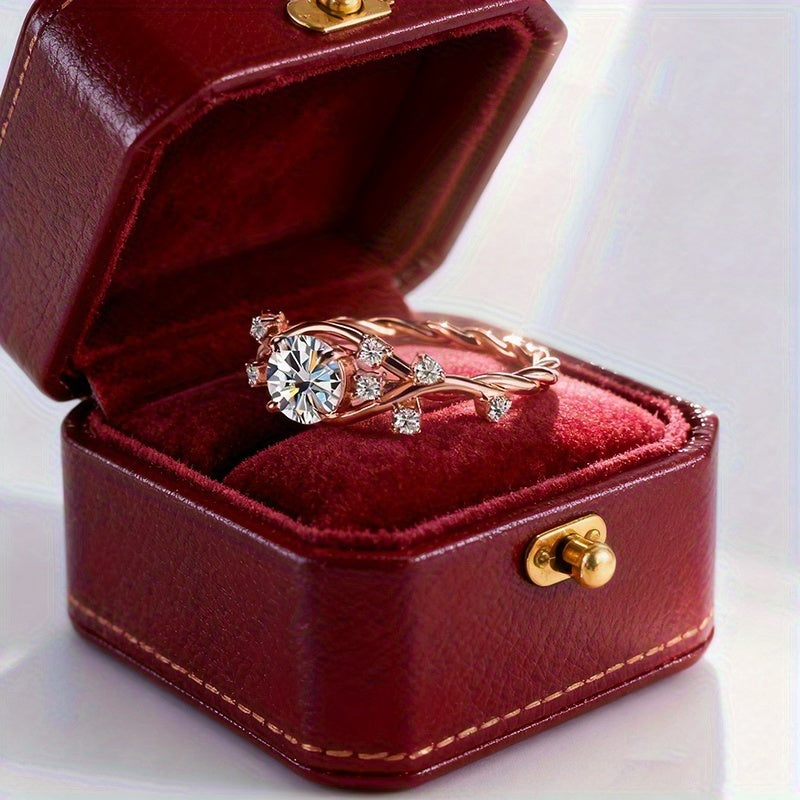 925 Silvery Sparkling Moissanite Ring Jewelry Jewelry  Women's Fashion Rings Everyday Dress Up Gift Anniversary Fashion Party Bachelorette Party Must Have Gift for Family Gift for Friends Christmas Gift, Holiday Jewelry, Spec