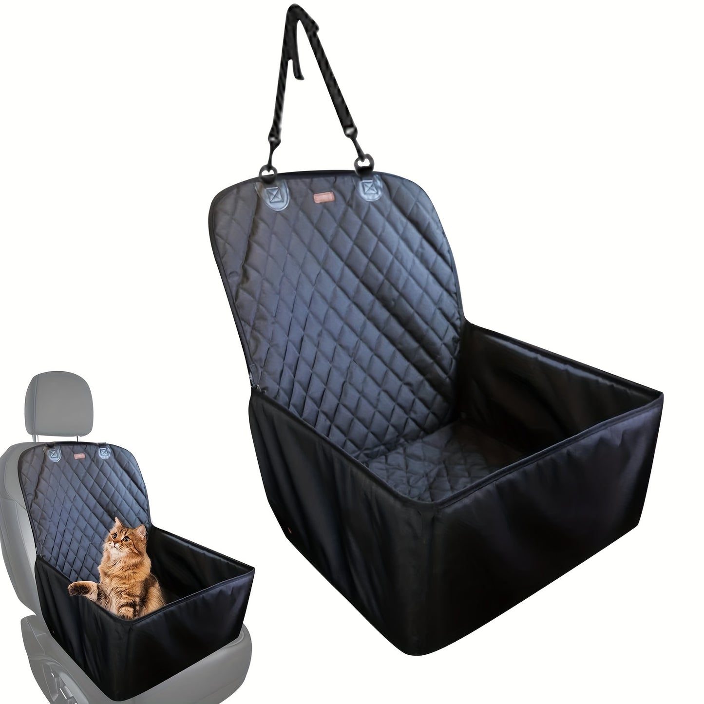 Pet Car Seat Cover Designed As a Non-Slip Hammock for Safe Outdoor Travel, Suitable for Both Dogs And Cats, And Is Foldable for Convenience