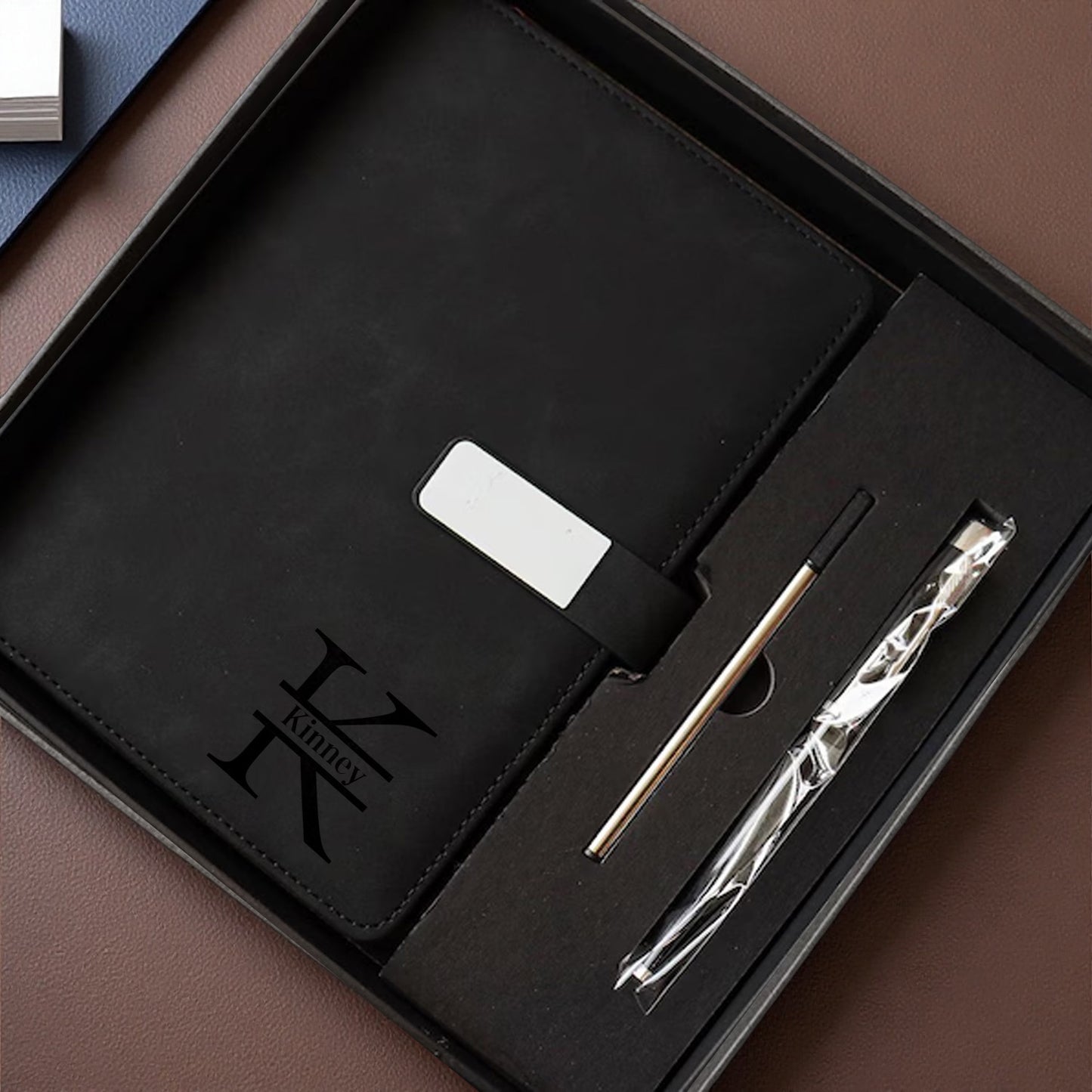 1pc Personalized Notebook Gift Box | A-Z Engraving Available | Practical Stationery Gift for College Students & Office Workers | Easter Basket Stuffers | Easter Gifts