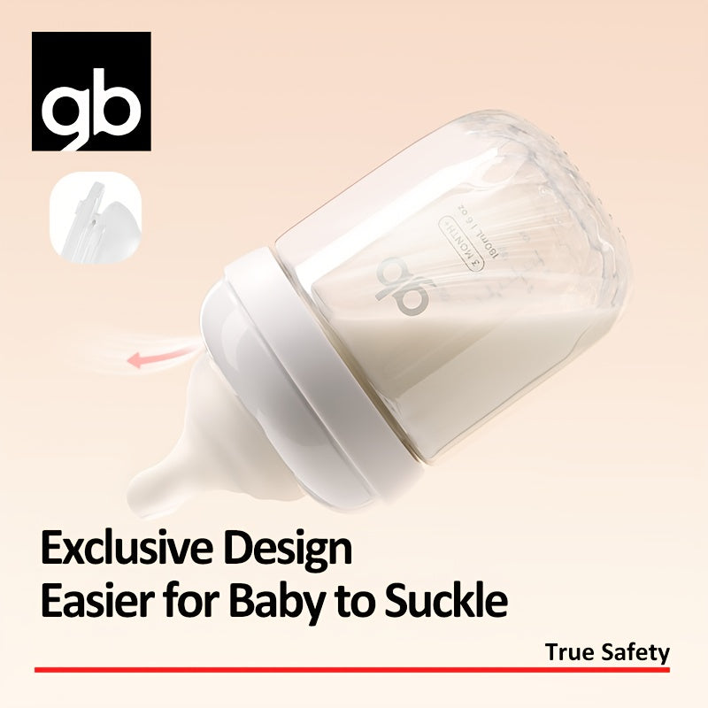 gb Platinum Series Baby Bottle - BPA-Free Glass Bottle with Simulated Breastfeeding Design, Wide-Neck for Easy Cleaning, Dishwasher & Heat Resistant, 3 Sizes (4oz/6oz/8.8oz) - Safe for, Ideal for Breastfeeding Moms & Bottle F