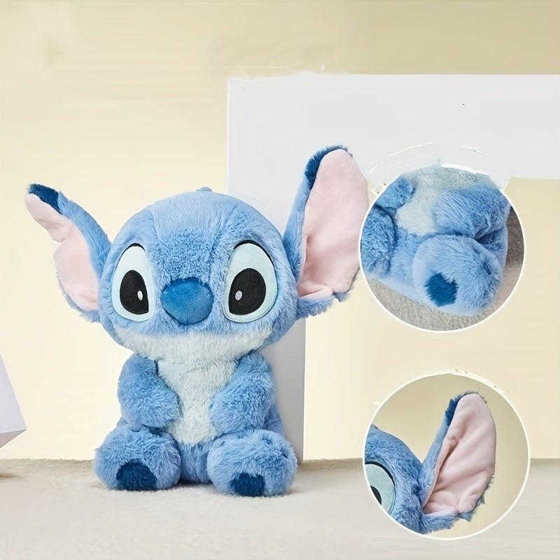 MINISO Disney Stitch Blue Plush Doll | Cartoon Doll Toy, Back To School Fashion Ornament, Polyester, Suitable For Family Party, Gatherings, Christmas, Halloween, Valentine'S Day, Thanksgiving, New Year'S Gift