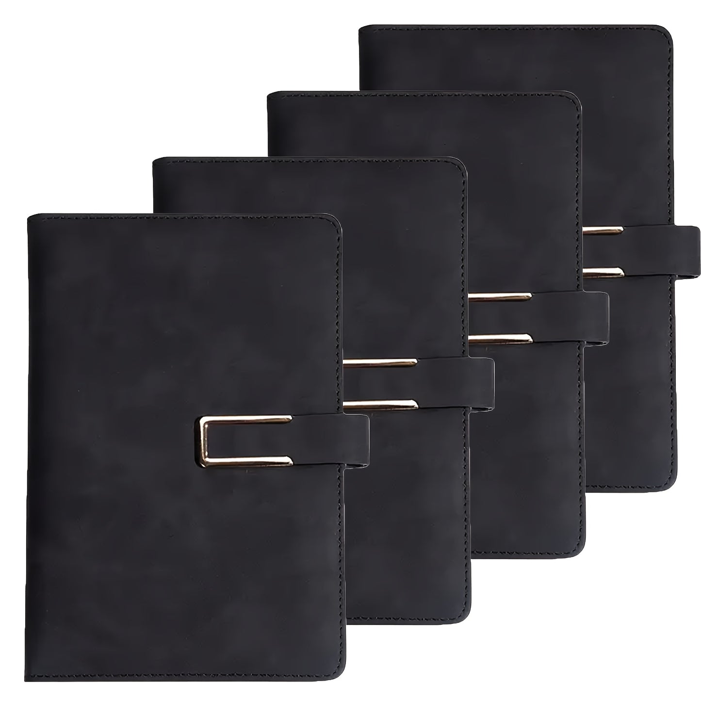 4 PACK A5/ B5 Leather Hardcover Notebook, Lined Notebook 80 GSM Thick Durable Paper for School Office Business Use, Back to School Season Supplie, Christmas Birthday Gift