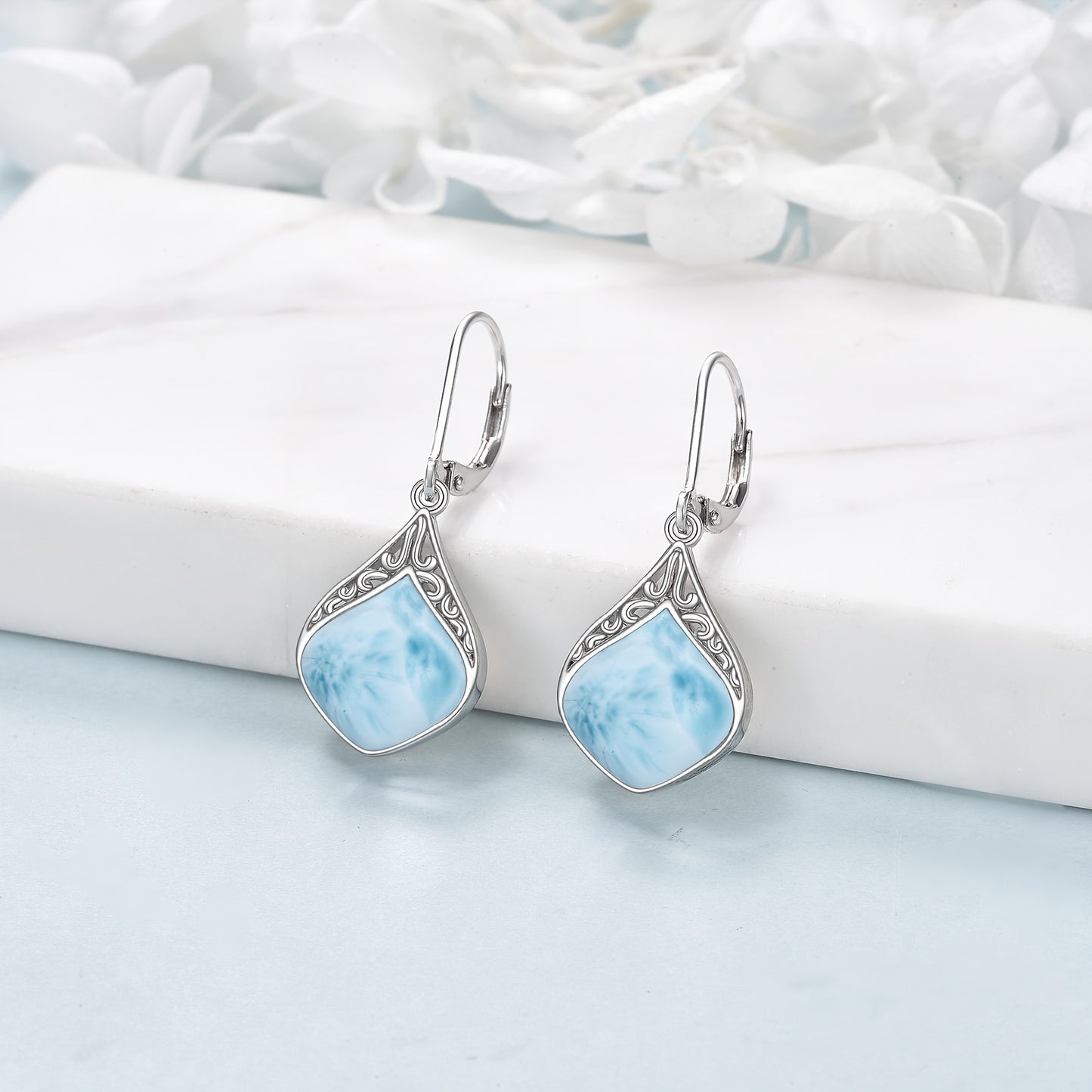 Teardrop Earrings Sterling Silver Filigree Irish Celtic Teardrop Drop Earrings Jewelry Gifts for Women Girls