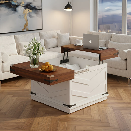 Lift Up Coffee Table with Hidden Compartments, Suitable for Living Rooms, Home Offices, Patio Furniture, Outdoor Furniture., Patio Furniture Set, Outdoor Coffee Table, Patio Coffee Table, Outdoor Side Tables for Patio, Outdoo