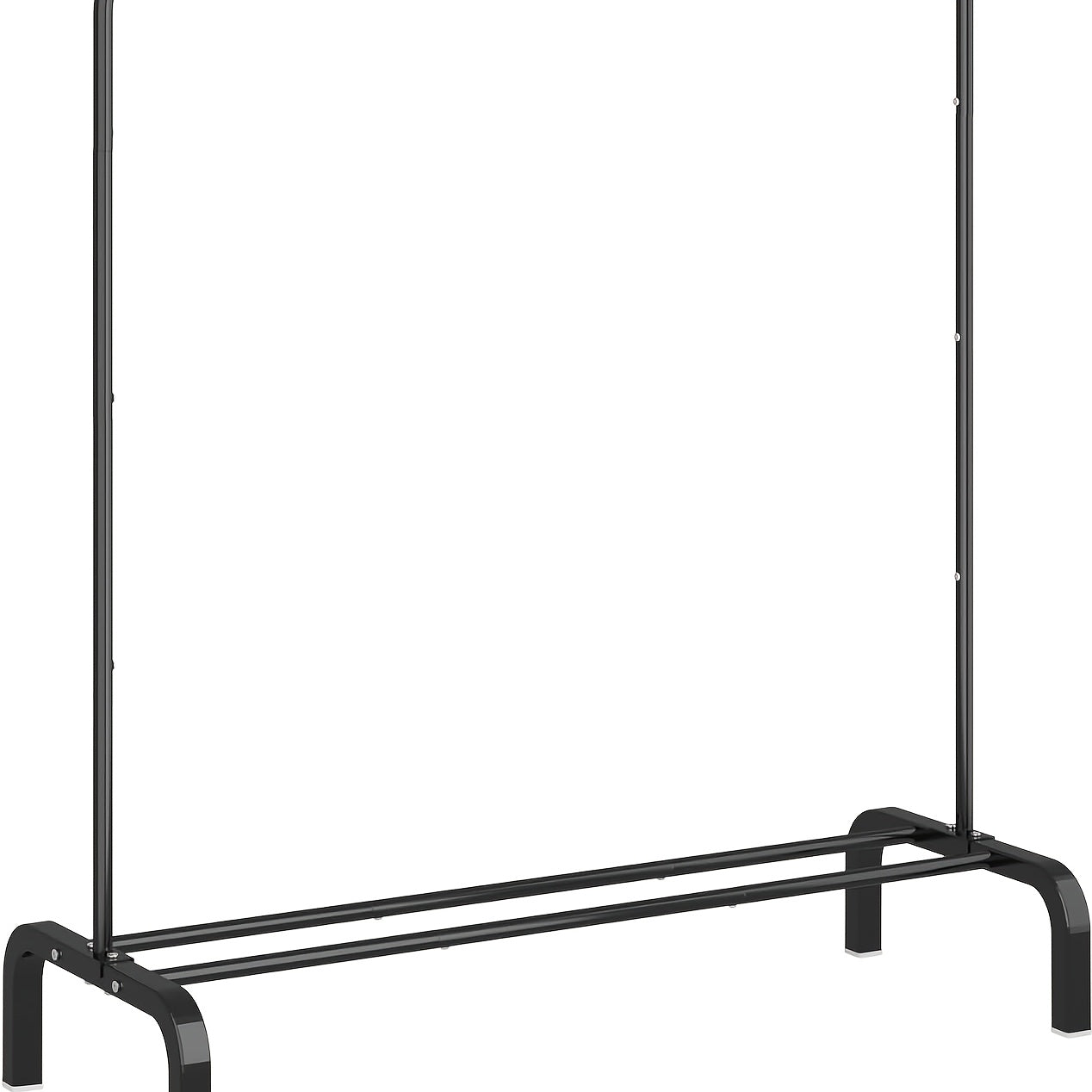 Heavy-Duty Alloy Clothing Rack with Bottom Shelf - Freestanding Garment Rack Suitable for Shirts, Jeans, Coats - Heavy-Duty Clothes Hanger with Storage Shelf, Retail/Commercial/ Use, Easy Assembly, Space-Saving Design